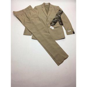 NwT Braveman Slim Fit  2 Piece Formal Tan/Brown Suit Size 40L/34W